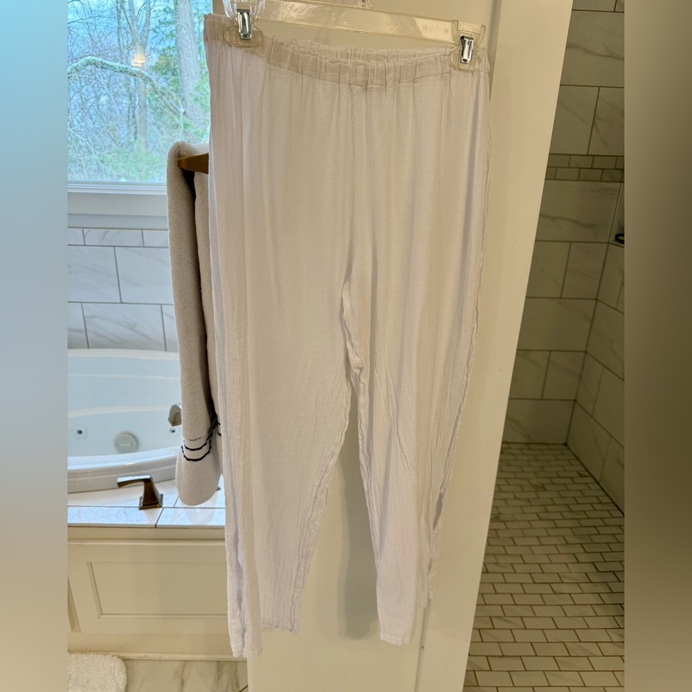 Oh My Gauze White Ankle Pants